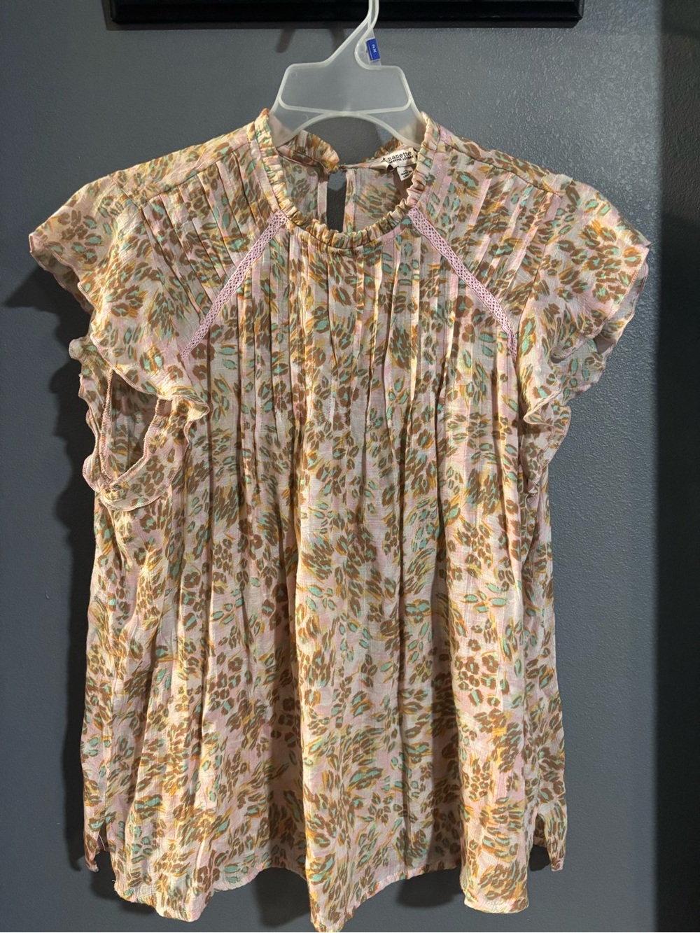 Nanette Lepore Pink Floral Flutter Sleeve Dress for Kids